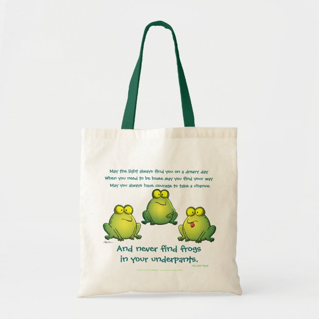 Tote Bag Pouvez vous ne jamais trouver des grenouilles dans (Devant)