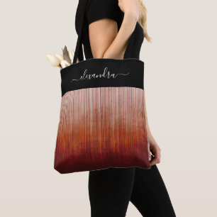 Tote Bag Power Colours rustique ombre personnalisée rayée