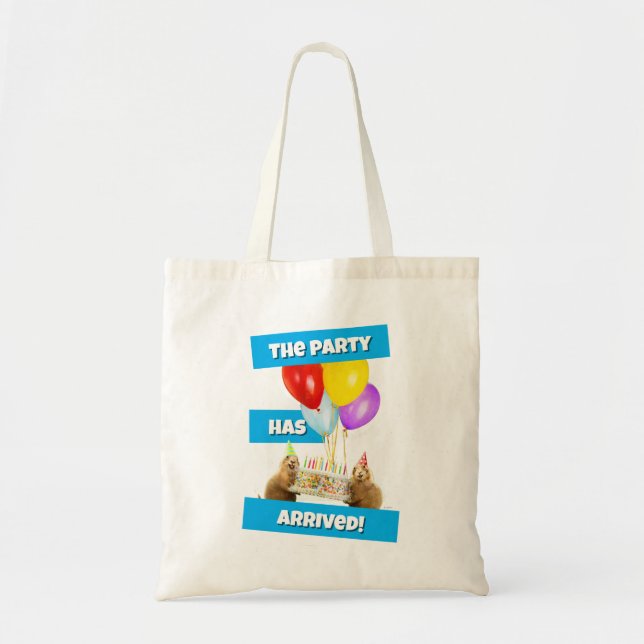 Tote Bag Prairie Dog Birthday Party (Devant)