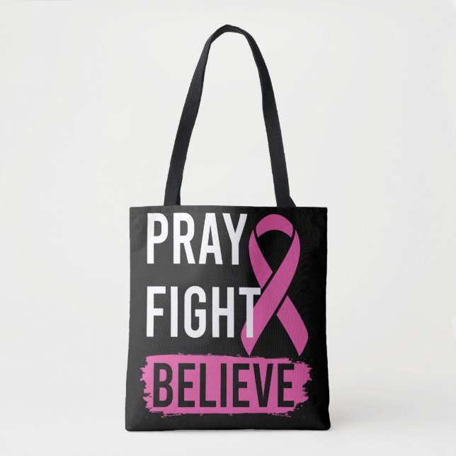 Tote Bag Pray Fight Believe Tote (Devant)