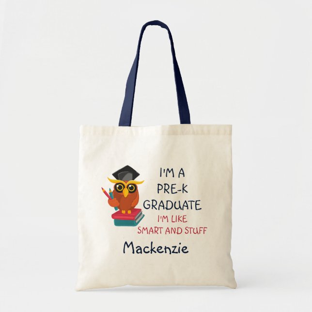 Tote Bag Pré-K 2023 Graduate Owl Funny Graduation Class (Devant)