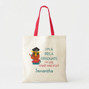 Tote Bag Pré-K Graduate Cute 2023 Owl Funny Graduation Nom