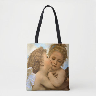Tote Bag Premier Baiser (détail d'ange) par Bouguereau