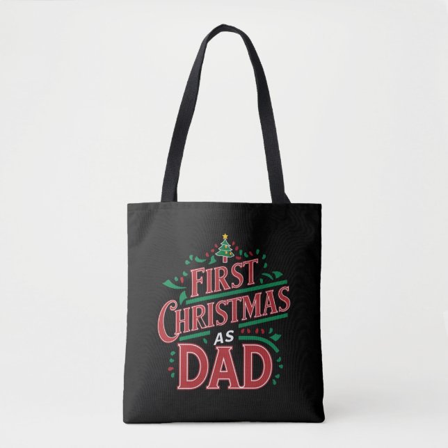 Tote Bag Premier Noël Comme Papa Correspondait Noël (Devant)