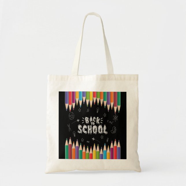 Tote Bag Première Journée De Chemise D'École, Bienvenue À L (Devant)
