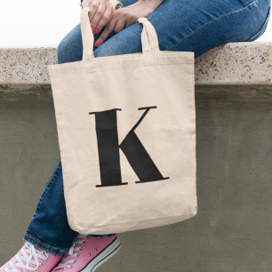 Tote Bag Première lettre   Monogram Modern Stylish Trendy
