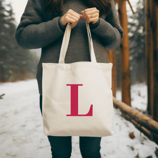 Tote Bag Première lettre | Teal Monogram Modern Stylish Coo