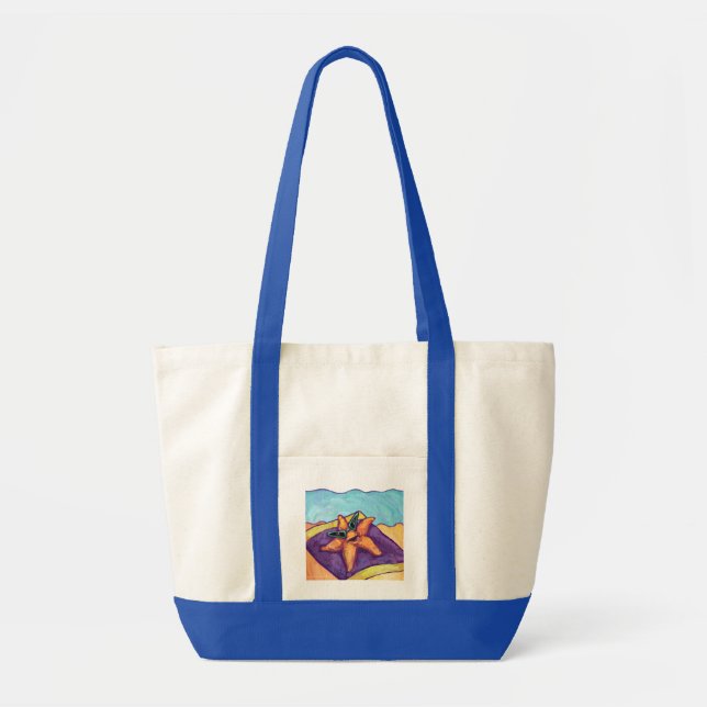 Tote Bag Prendre un bain de soleil des étoiles de mer (Devant)