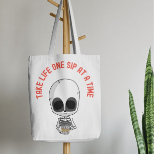 Tote Bag Prenez la vie un verre à la fois - Café motivant