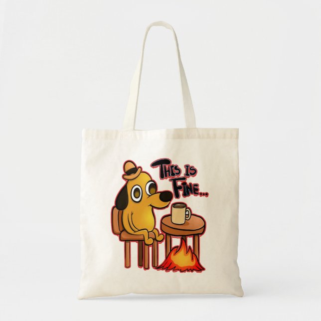Tote Bag Présenté Spécial C'Est Un Mème Fin Chien Cadeau Fi (Devant)
