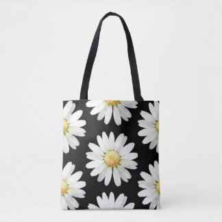 Tote Bag Pretty Purple Dotted Daisy's
