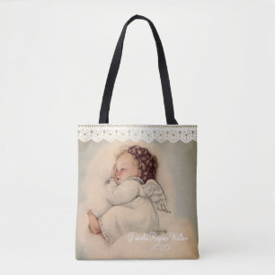 Tote Bag Prière d'ange personnalisée Gardienne de bébé