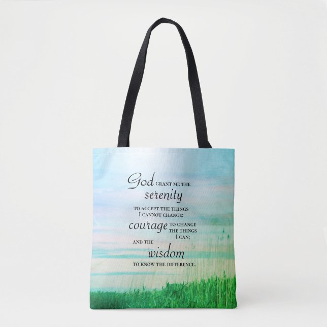 Tote Bag Prière de sérénité, (Devant)