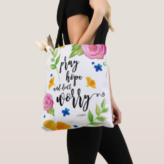 Tote Bag Priez l'espoir et ne vous inquiétez pas