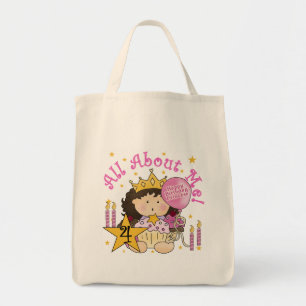 Tote Bag Princess All About Me 4th Birthday Tshirts