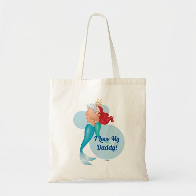Tote Bag Princesse Ariel et King Triton Hug (Devant)
