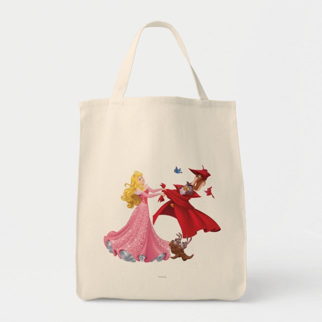 Tote Bag Princesse Aurora et Animaux forestiers (Devant)
