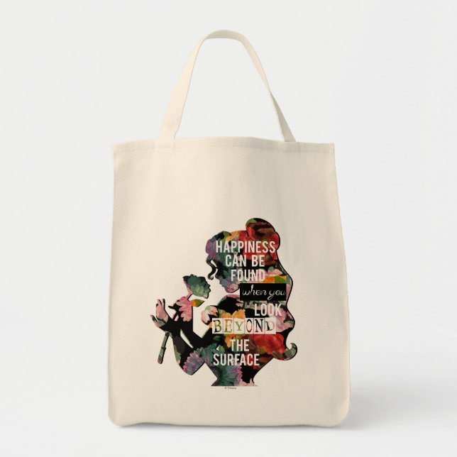 Tote Bag Princesse | Belle Silhouette Florale (Devant)