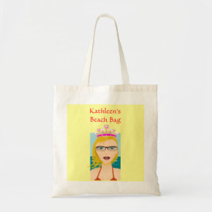 Tote Bag Princesse de plage d'été avec le nom de coutume 