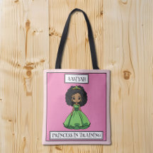 Princesse noire en entraînement Carton rose vert