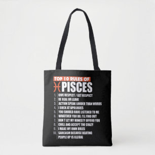 Tote Bag Principal 10 règles d'horoscope de cadeau de
