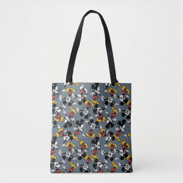 Tote Bag Principaux raccourcis Mickey | Motif d'icône bleue (Devant)