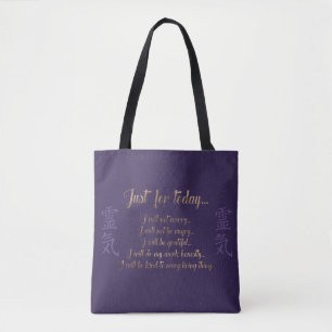 Tote Bag Principes de Reiki - préceptes de Reiki