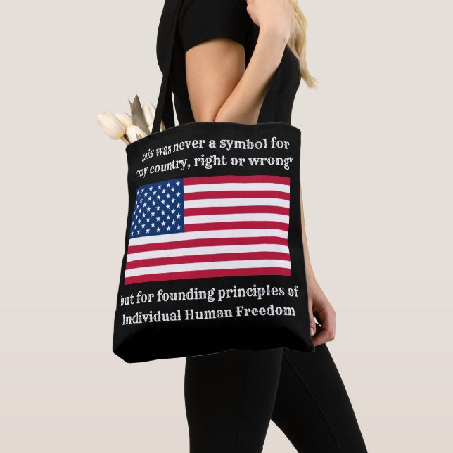 Tote Bag Principes fondateurs (noir) Fourre-tout (De près)