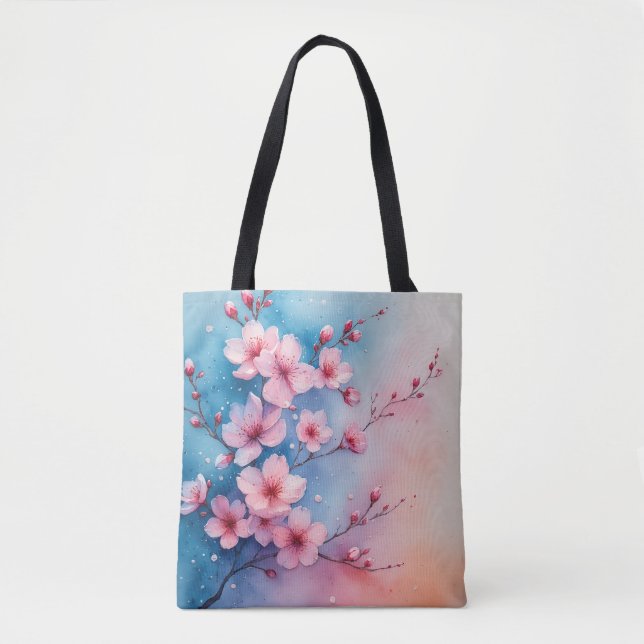 Tote Bag Printemps romantique Sakura Fourre-tout (Devant)
