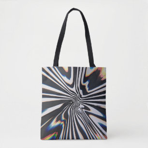 Tote Bag Prisme de lignes déformées Glitch