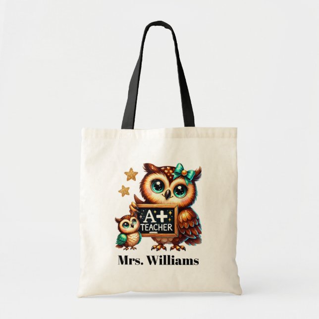Tote Bag Prix du Maître Maillot ajouter nom hibou (Devant)