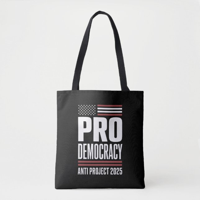 Tote Bag Pro Democracy Anti Project 2025 Trump 2025 (Devant)