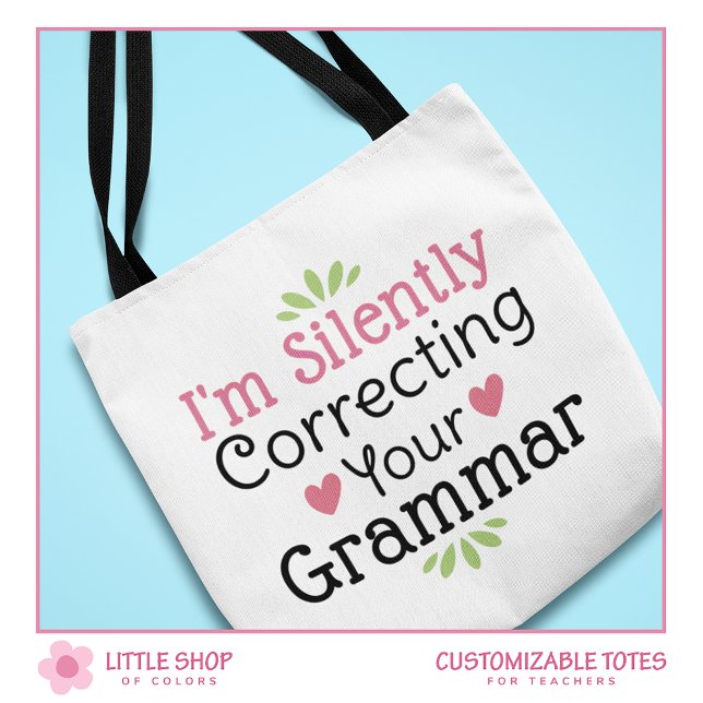 Tote Bag Prof amusant corrigeant silencieusement votre gram (Créateur téléchargé)