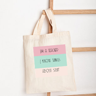 Tote Bag Prof colorblock personnalisé drôle 