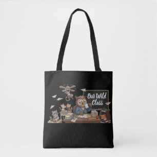 Tote Bag Prof de hibou drôle Chaos - Animaux fantaisistes d
