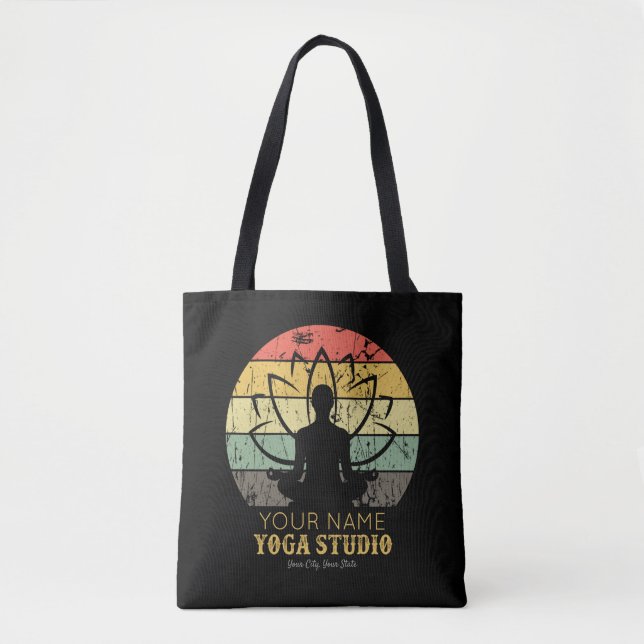 Tote Bag Professeur de Fitness Yoga Studio Personnalisé Gur (Devant)
