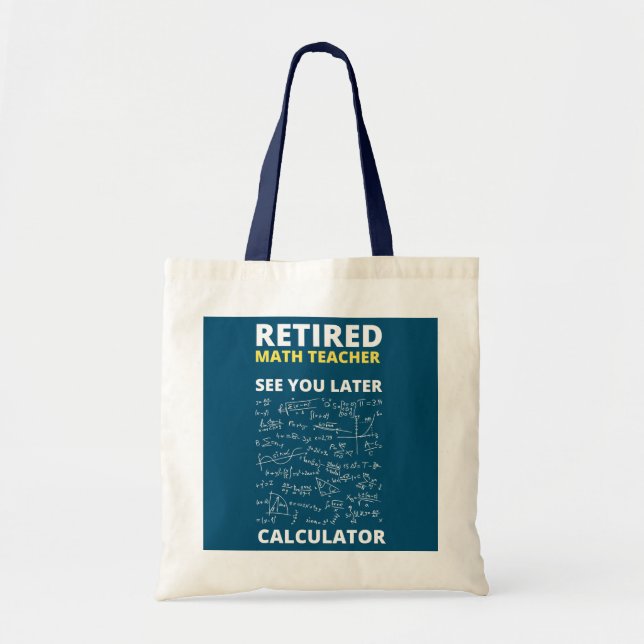Tote Bag Professeur de mathématiques à la retraite Funny En (Devant)