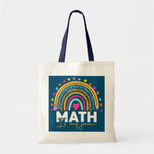 Tote Bag Professeur de maths Rainbow Leopard Math est ma co