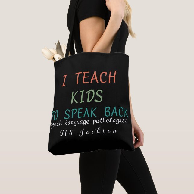 Tote Bag Professeur de pathologiste de la parole personnali (De près)
