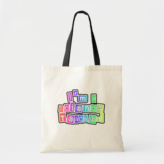 Tote Bag Professeur de Sciences intelligent de couleurs (Devant)