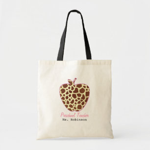 Tote Bag Professeur d'école maternelle d'Apple d'impression
