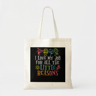 Tote Bag Professeur J'Aime Mon Travail Pour Toutes Les Peti