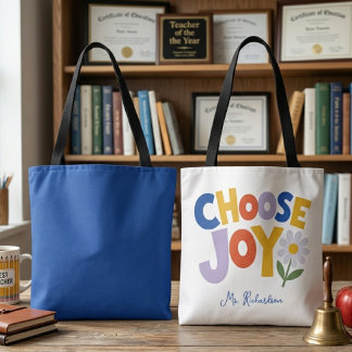 Tote Bag Professeur Joyeuse Fleur de Marguerite Rétro Color