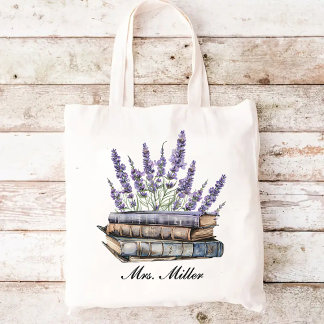 Tote Bag Professeur | Mariée de Mme personnalisée lavande f