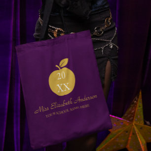 Tote Bag Professeur Remise de diplôme pomme