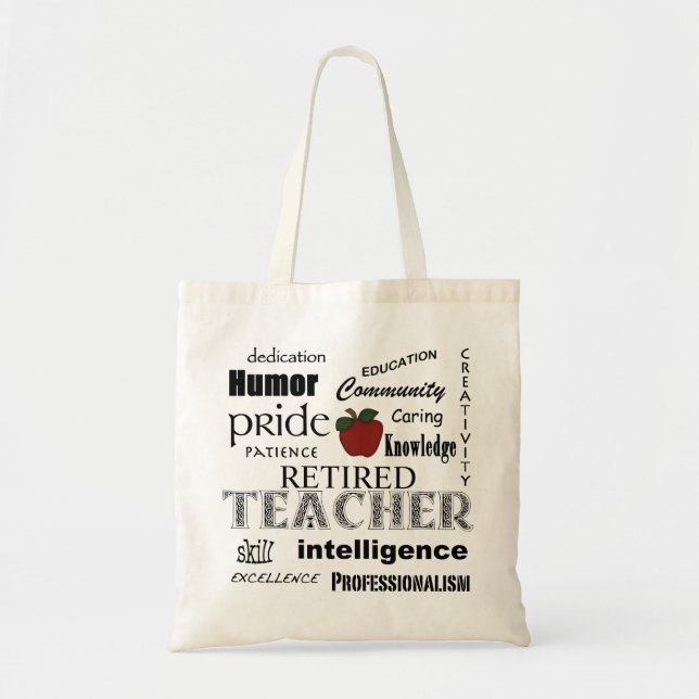 Tote Bag Professeur retraité Apple (Devant)