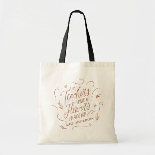 Tote Bag Professeur simple typographie élégante terre cuite