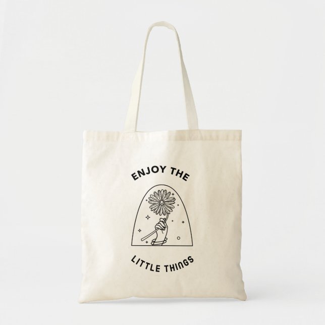Tote Bag Profitez de la citation inspirante de Little Thing (Devant)