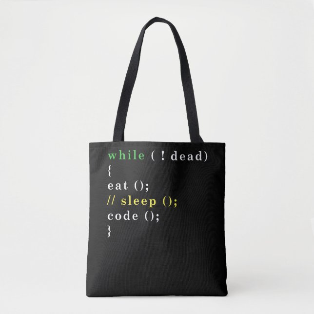 Tote Bag Programme Eat Code Sleep (Devant)