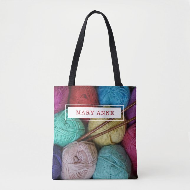Tote Bag Projet personnalisé Crochet Knit Yarn (Devant)